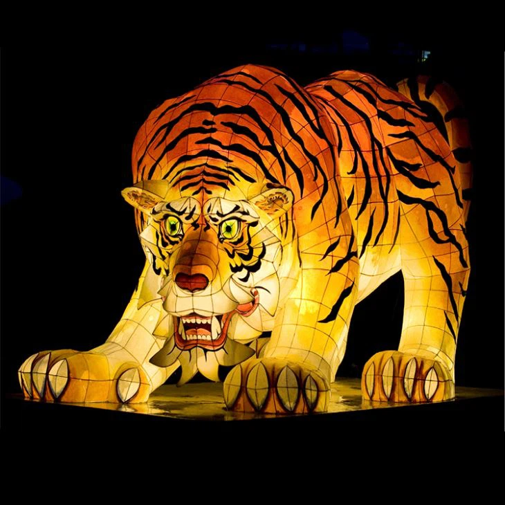 Theme Park Decoration Chinese Tiger Lanterns